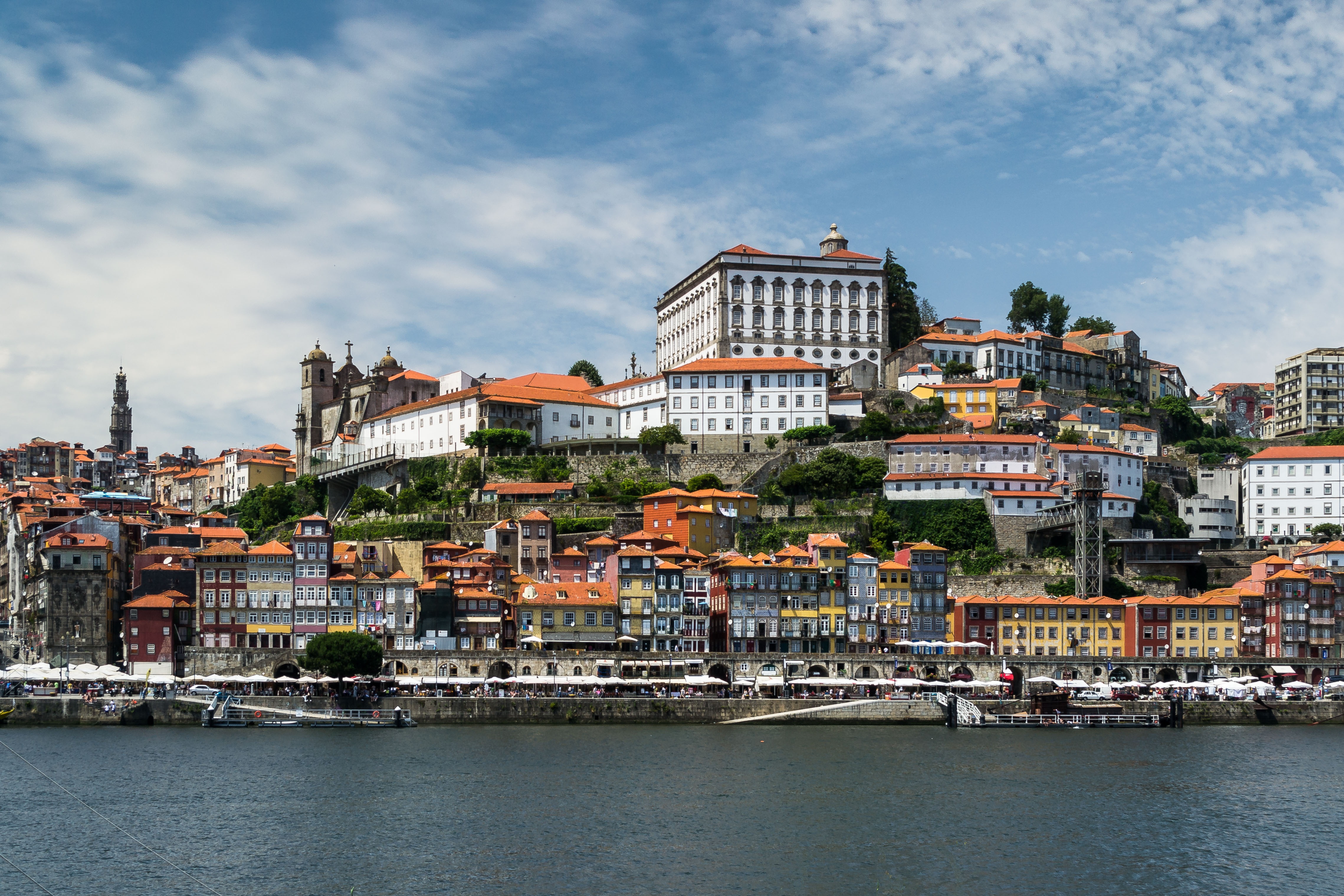 Colourful cityscape of Porto, Portugal at sunset
